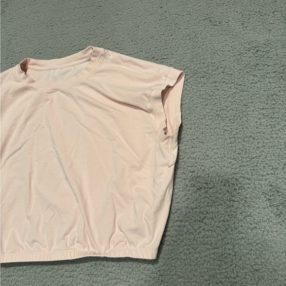 lululemon Wide-Sleeve Gathered Hem T-Shirt flush pink Size 8 - Picture 3 of 9